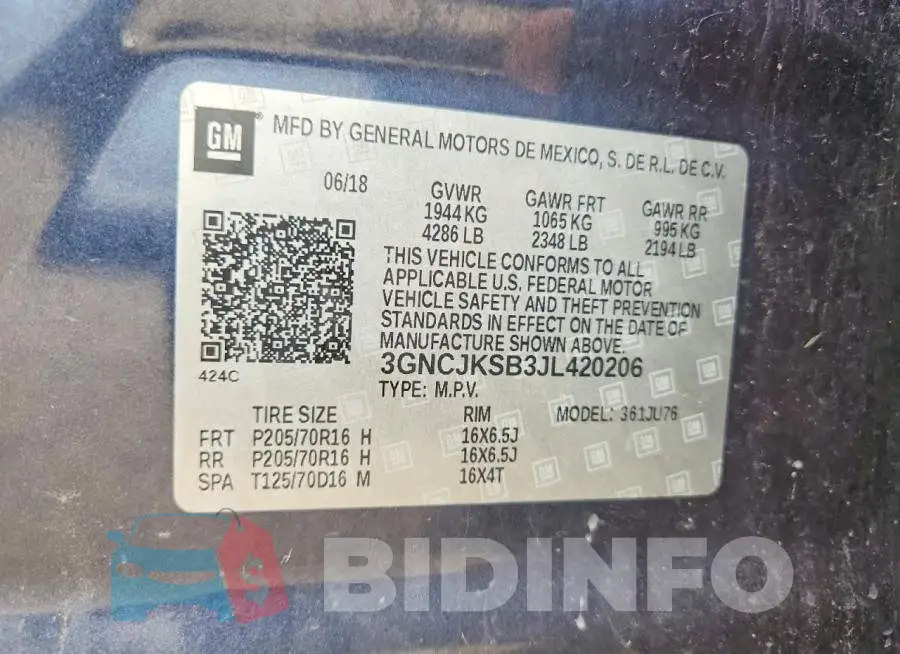 3GNCJKSB3JL420206 Photo# 12