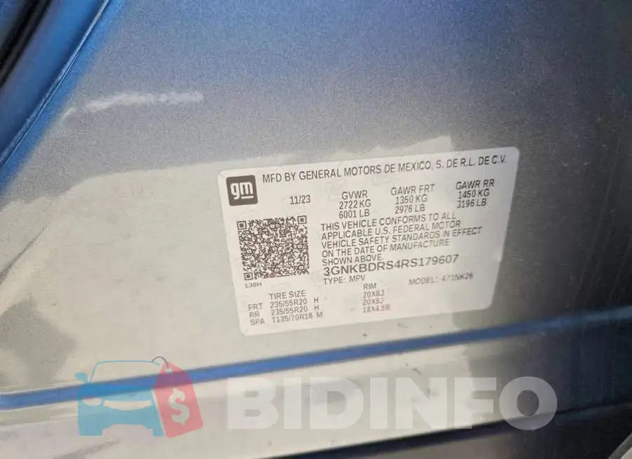 3GNKBDRS4RS179607 Photo# 13