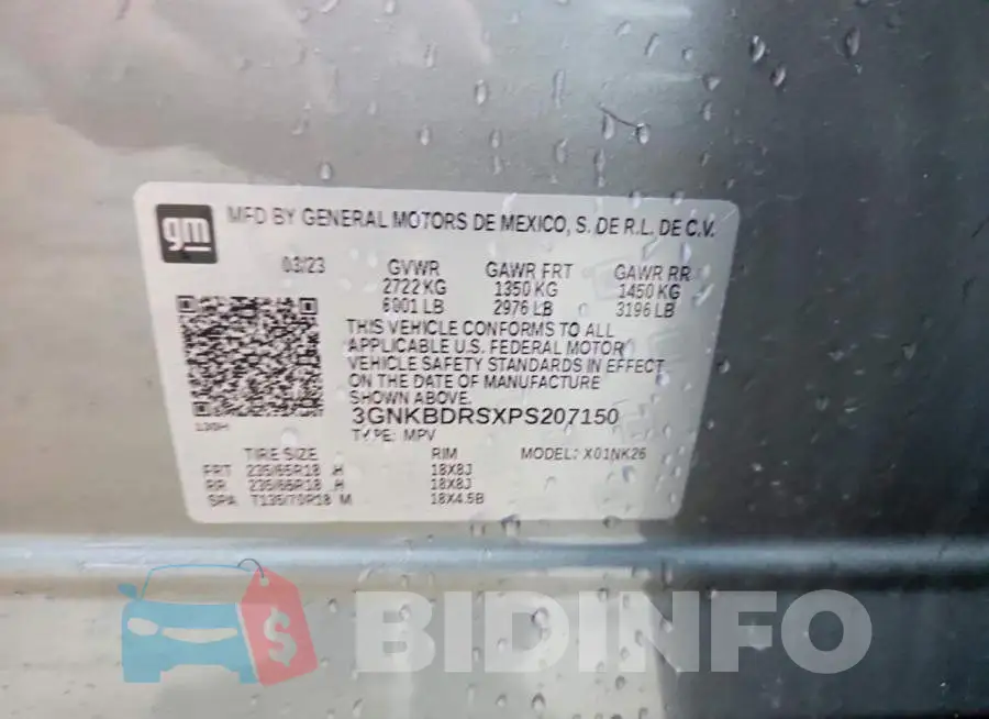 3GNKBDRSXPS207150 Photo# 13