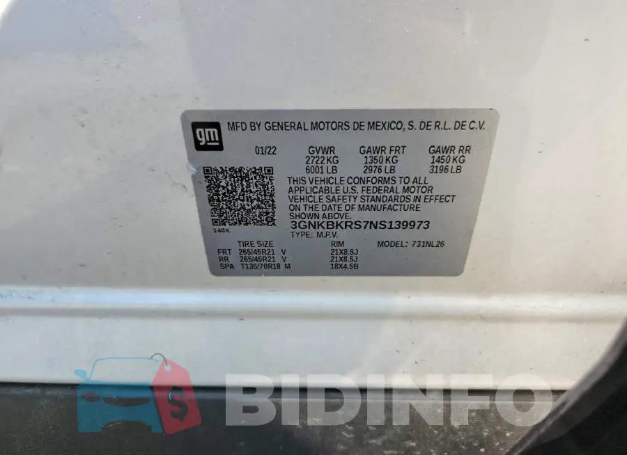 3GNKBKRS7NS139973 Photo# 13