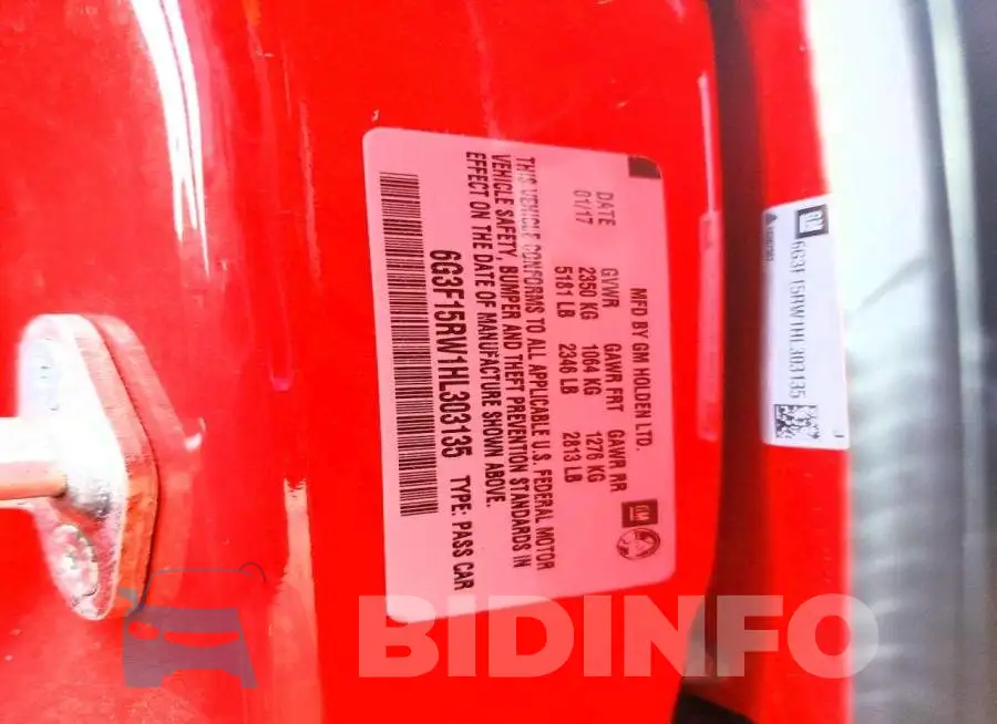 6G3F15RW1HL303135 Photo# 13