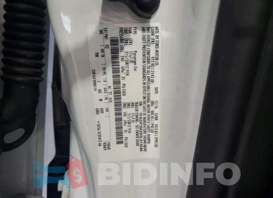 1FADP3M25HL213049 Photo# 13