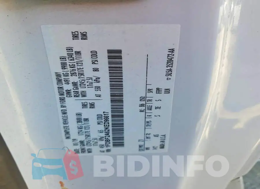 1FDBF2A62KED96617 Photo# 12