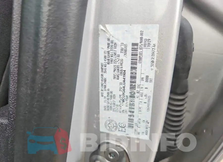 1FMCU9G64LUA41904 Photo# 13