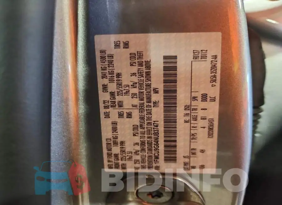 1FMCU9G64NUB37471 Photo# 13