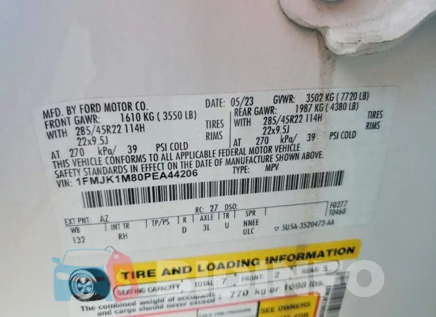 1FMJK1M80PEA44206 Photo# 13
