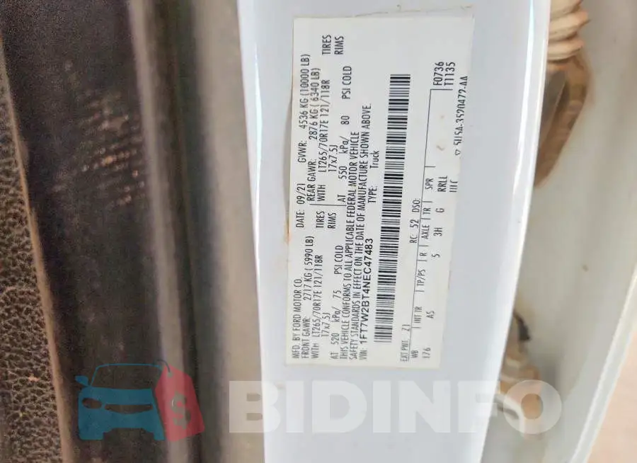 1FT7W2BT4NEC47483 Photo# 12
