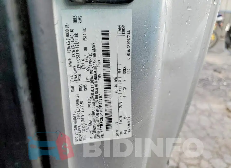 1FTBF2B61HEF44767 Photo# 12