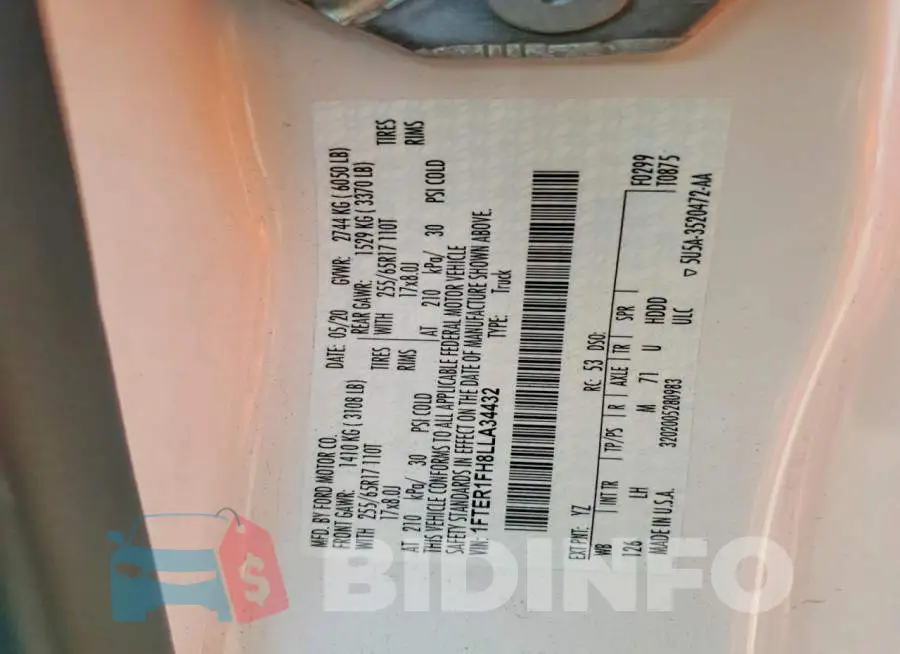 1FTER1FH8LLA34432 Photo# 12