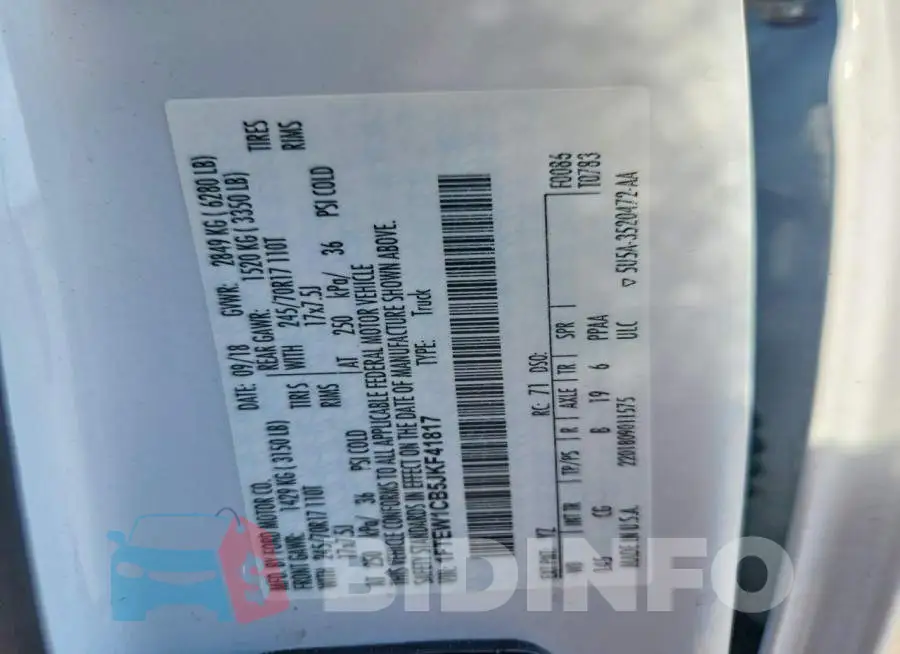 1FTEW1CB5JKF41817 Photo# 12