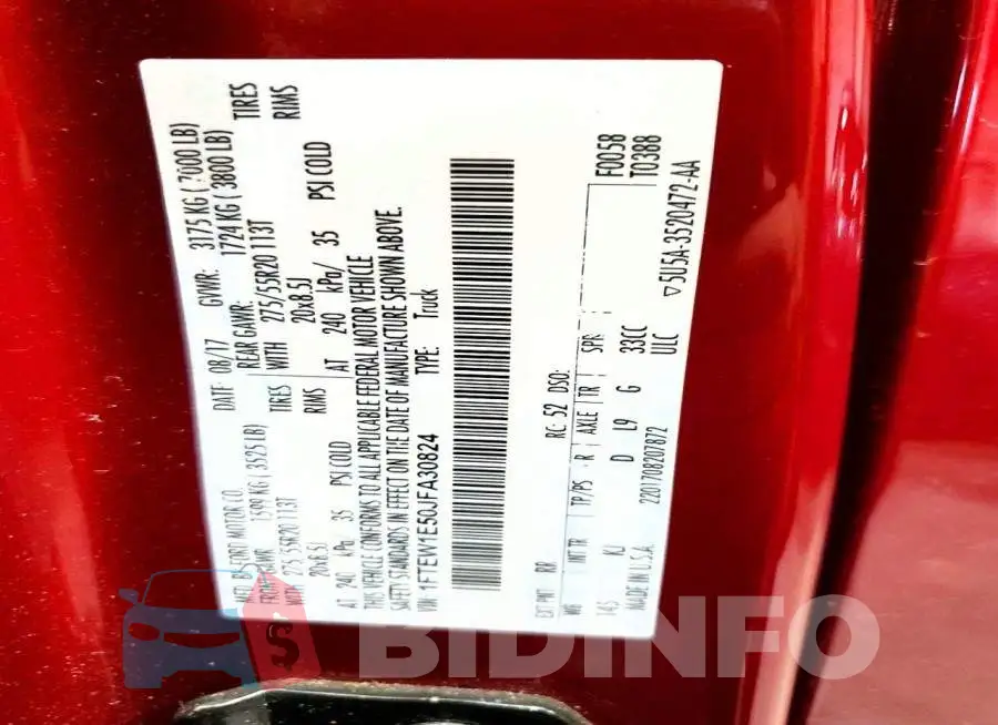 1FTEW1E50JFA30824 Photo# 12