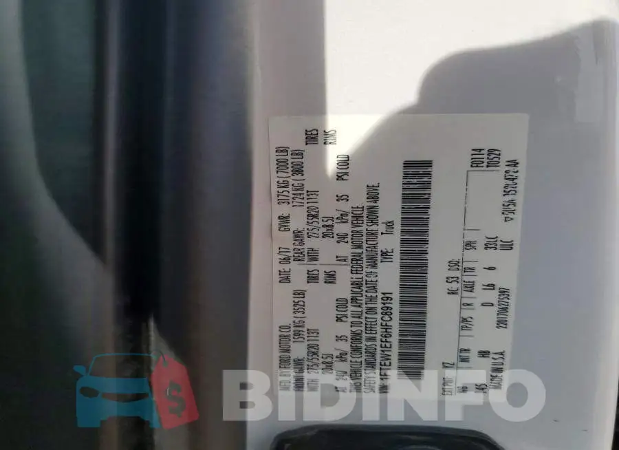 1FTEW1EF6HFC89191 Photo# 12