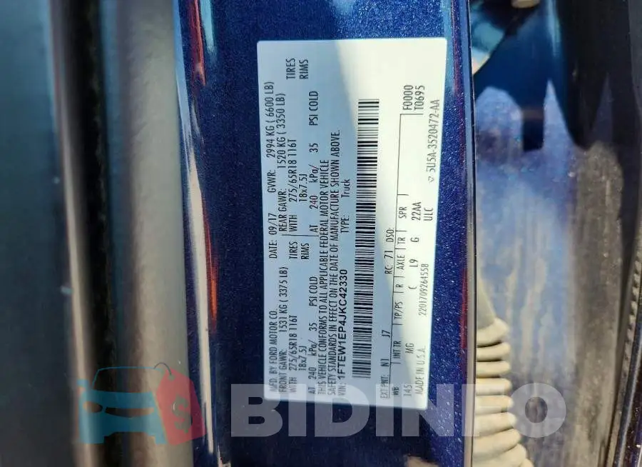 1FTEW1EP4JKC42330 Photo# 12
