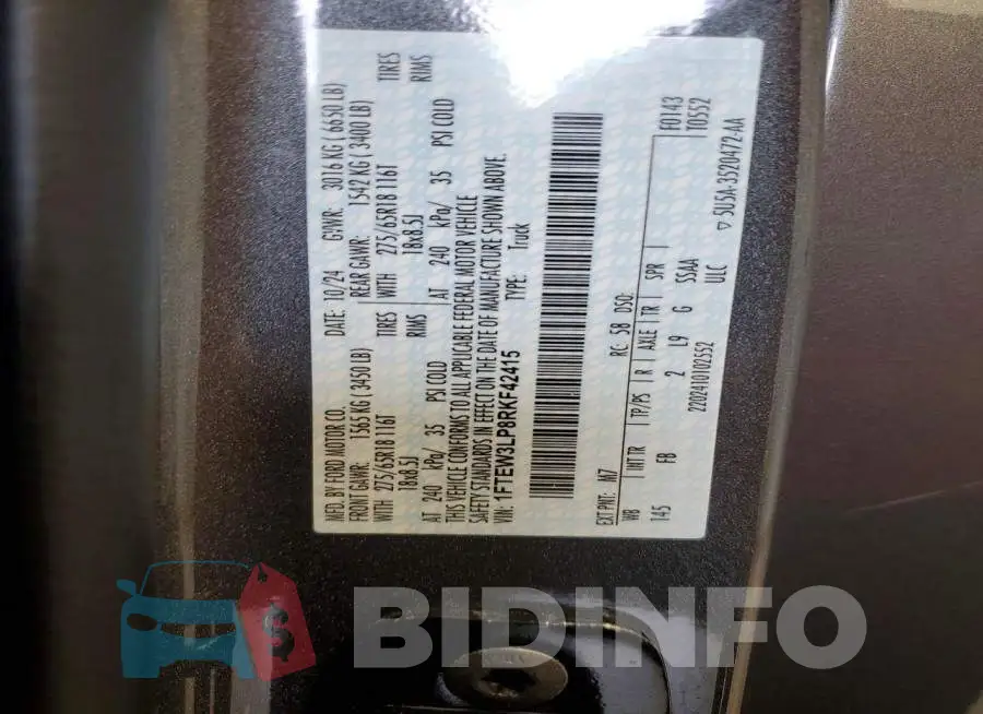 1FTEW3LP8RKF42415 Photo# 12