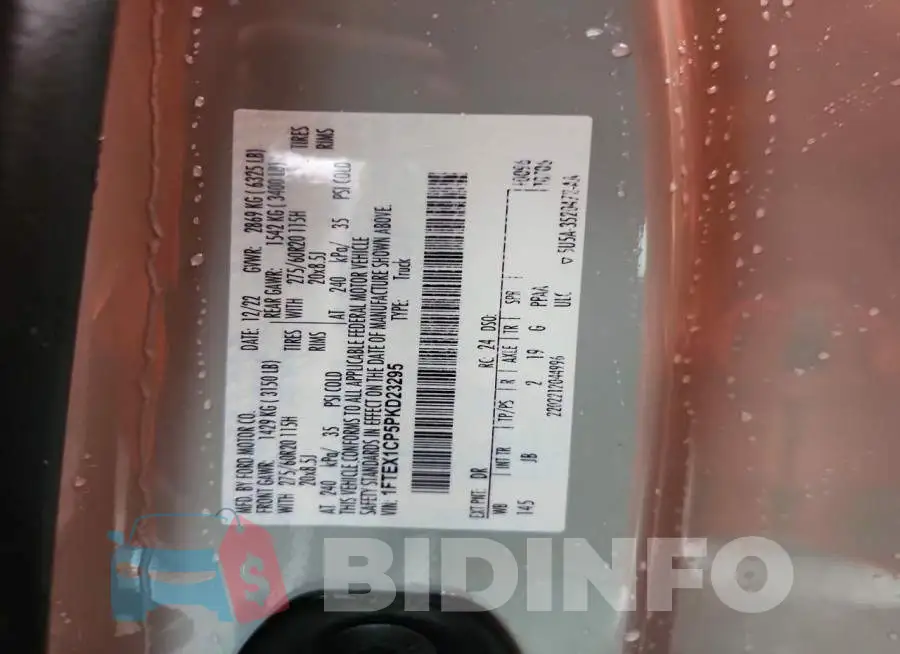 1FTEX1CP5PKD23295 Photo# 12