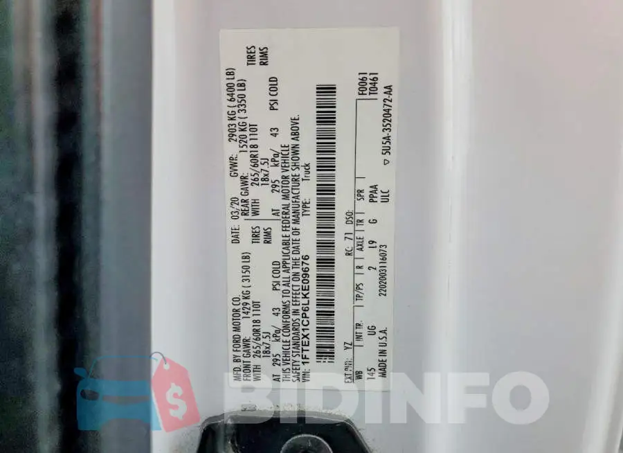 1FTEX1CP6LKE09676 Photo# 12