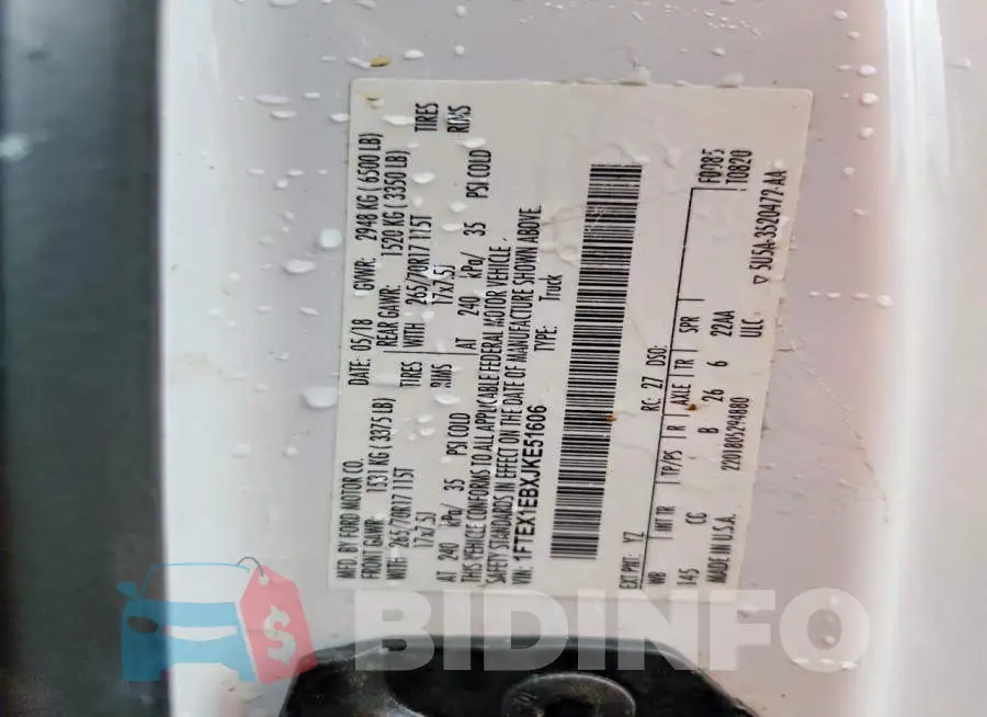 1FTEX1EBXJKE51606 Photo# 12