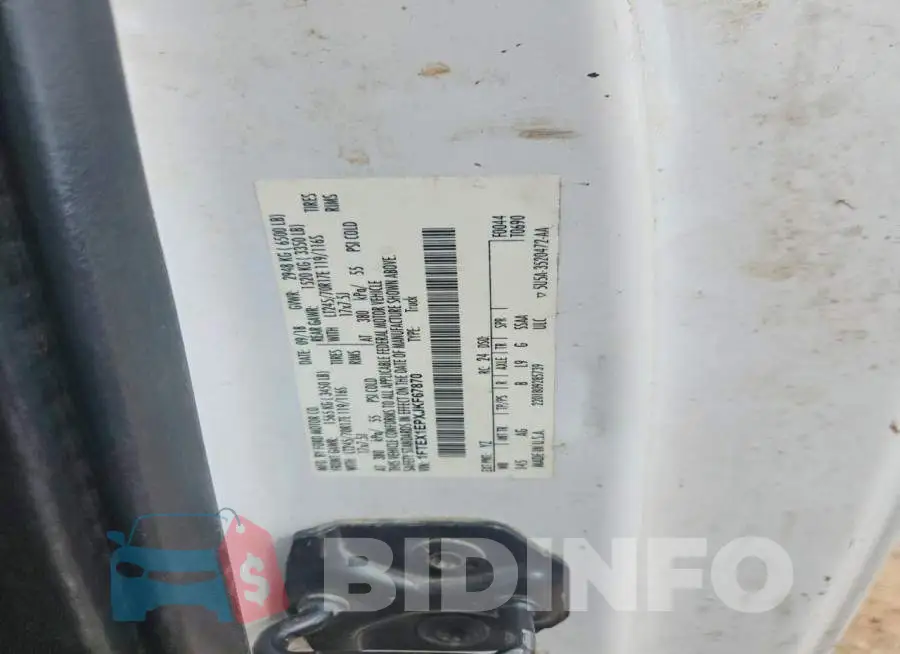 1FTEX1EPXJKF67870 Photo# 12