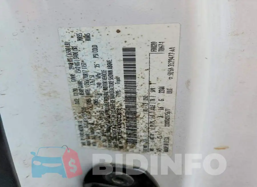 1FTEX1EPXMKD23818 Photo# 12