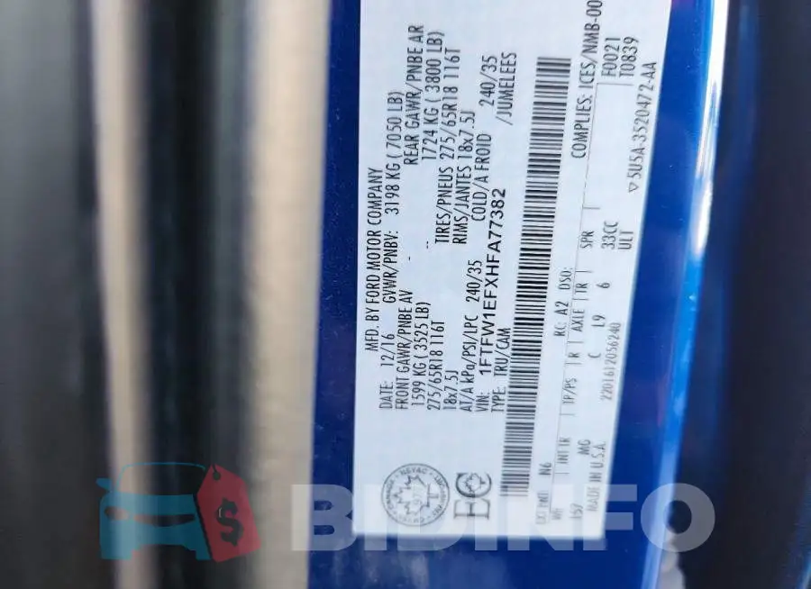 1FTFW1EFXHFA77382 Photo# 12