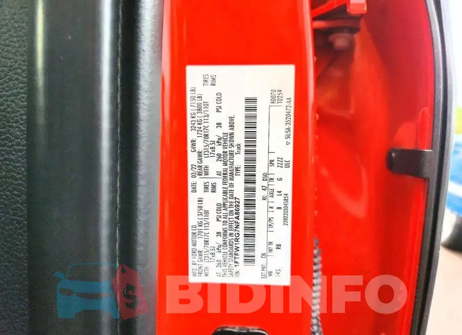 1FTFW1RG7NFA86927 Photo# 13