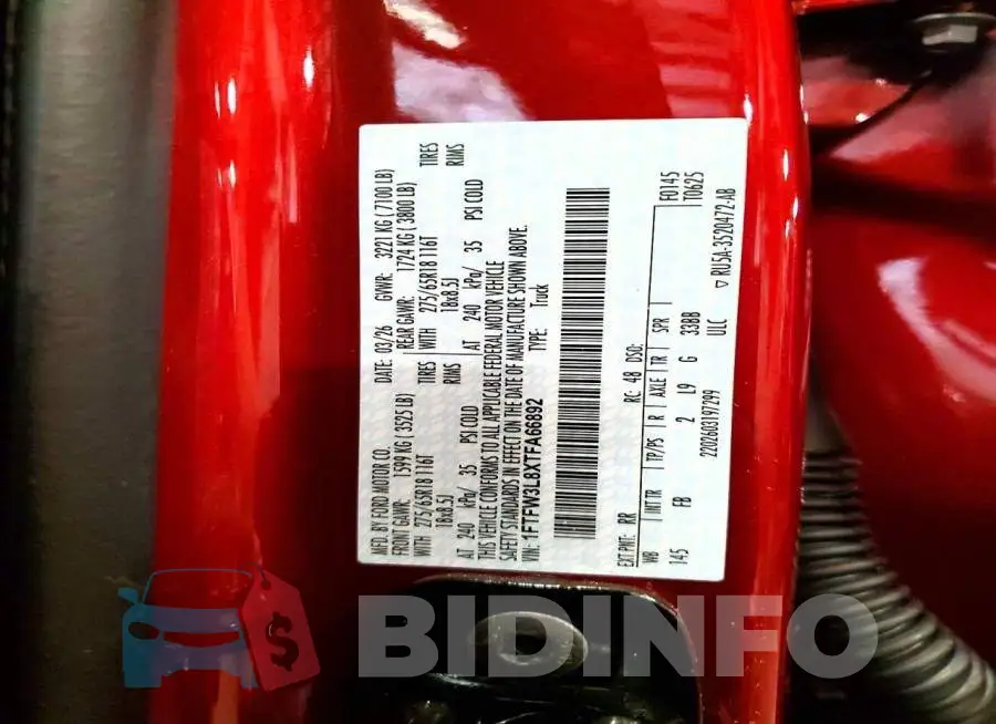 1FTFW3L8XTFA66892 Photo# 12
