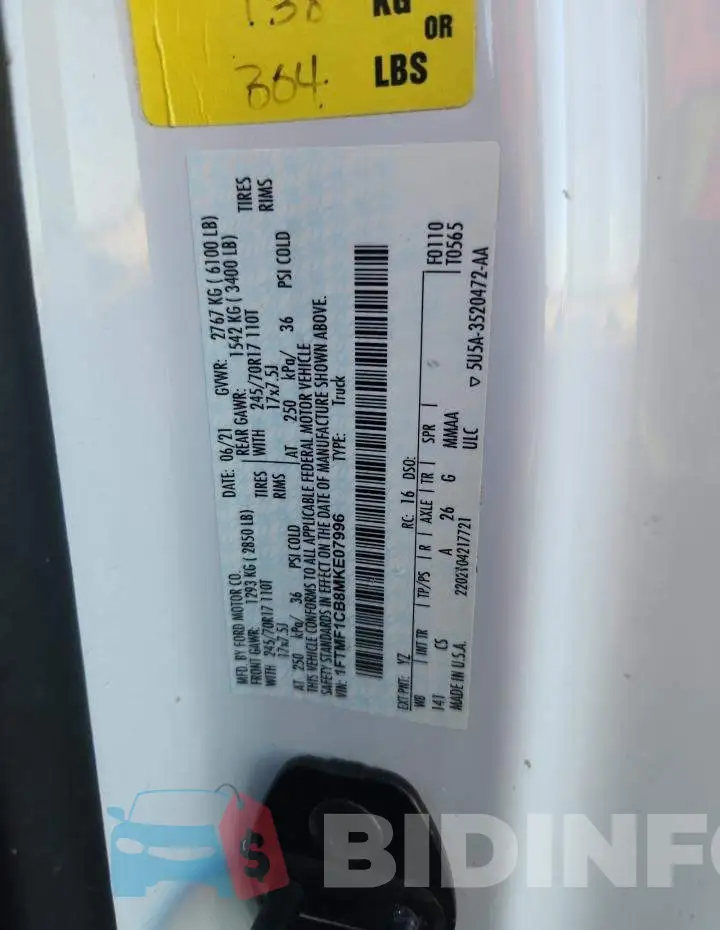 1FTMF1CB8MKE07996 Photo# 12