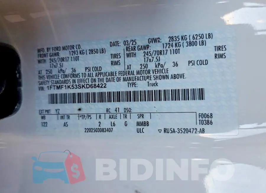 1FTMF1K53SKD68422 Photo# 13