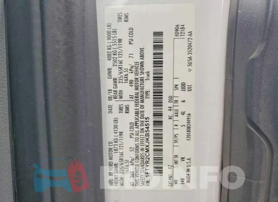 1FTYR2CMXJKB54515 Photo# 14