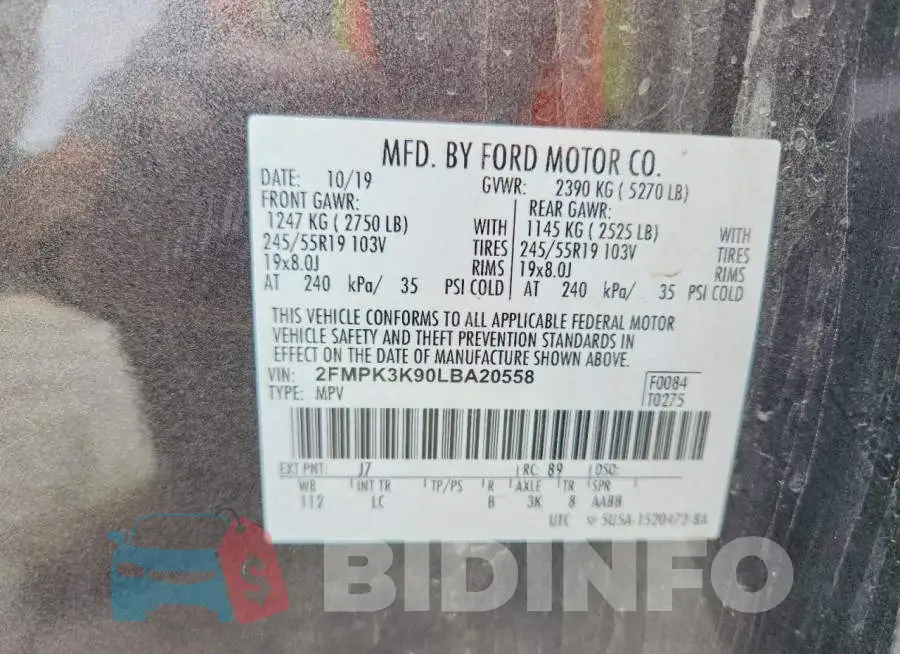2FMPK3K90LBA20558 Photo# 13