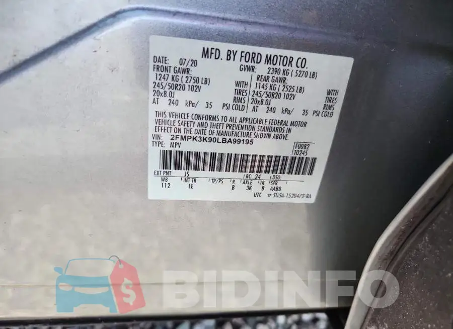 2FMPK3K90LBA99195 Photo# 13