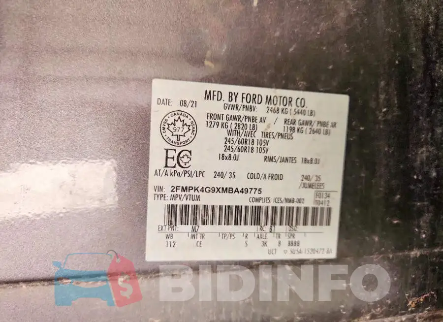 2FMPK4G9XMBA49775 Photo# 14