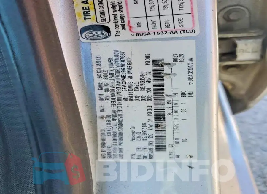 3FADP4EJ9KM107687 Photo# 12
