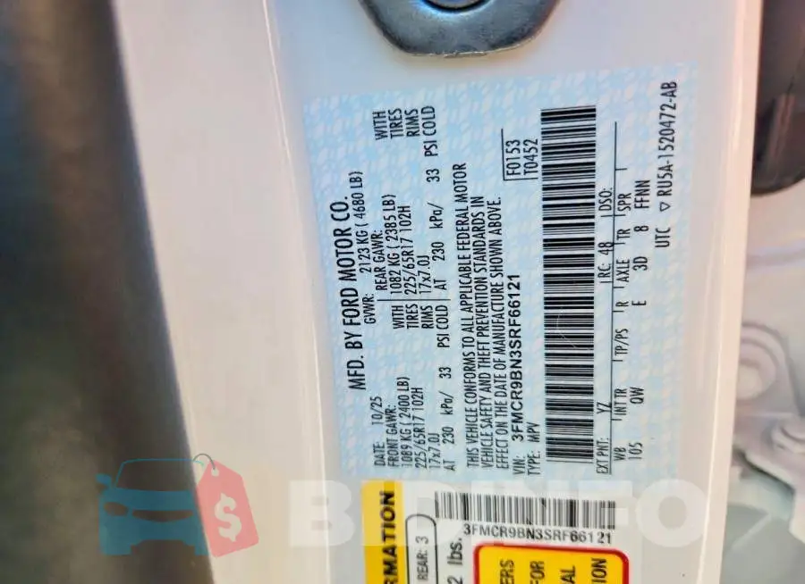 3FMCR9BN3SRF66121 Photo# 13