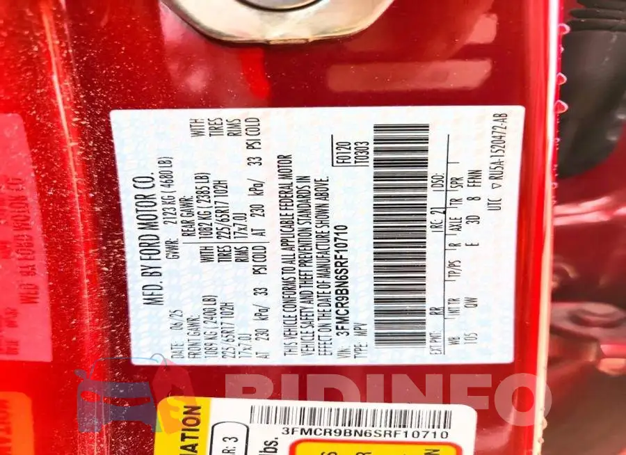 3FMCR9BN6SRF10710 Photo# 14