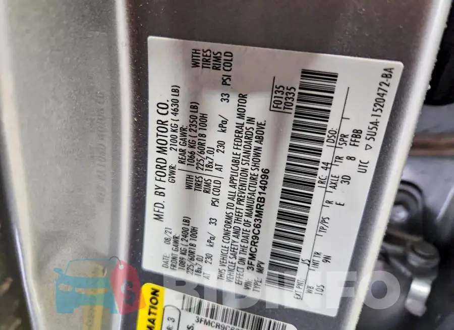 3FMCR9C63MRB14096 Photo# 12