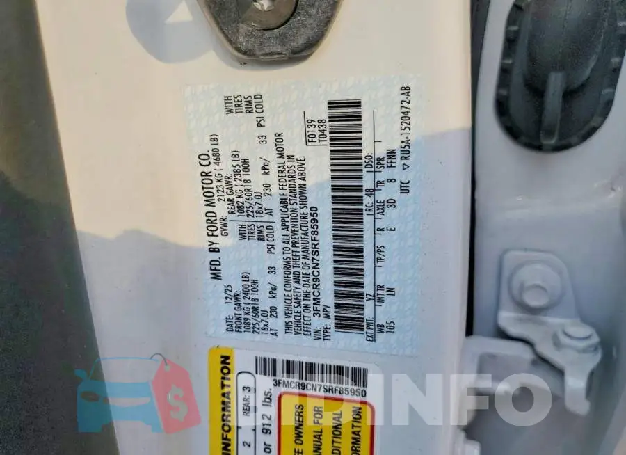 3FMCR9CN7SRF85950 Photo# 13