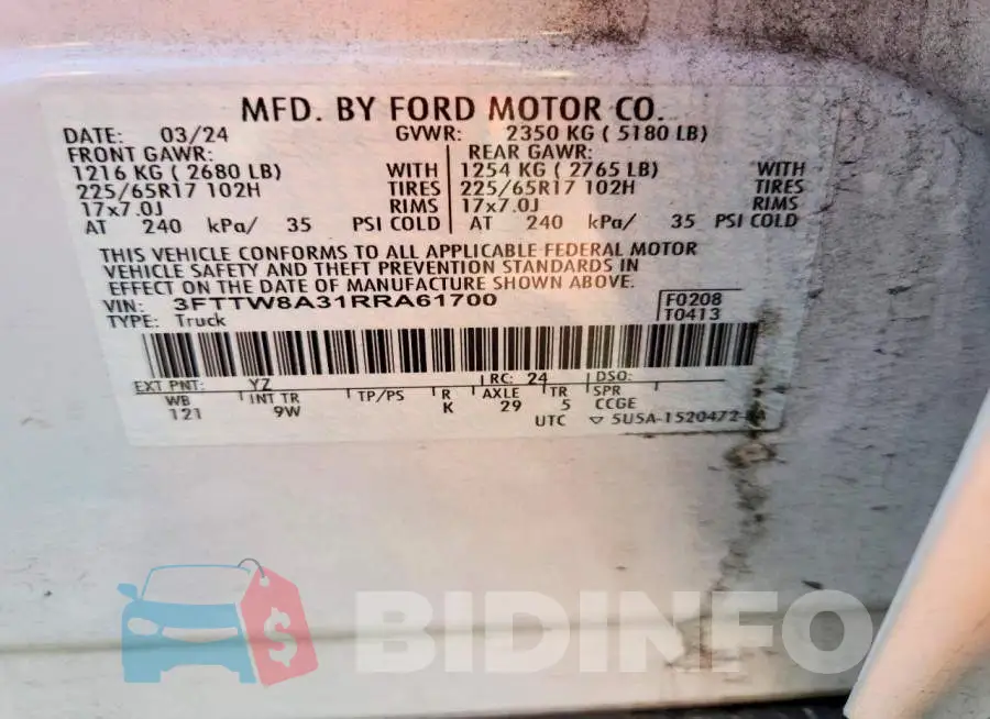 3FTTW8A31RRA61700 Photo# 12