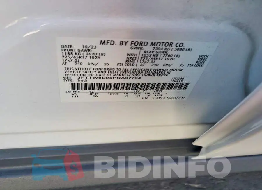 3FTTW8E96PRA97734 Photo# 12