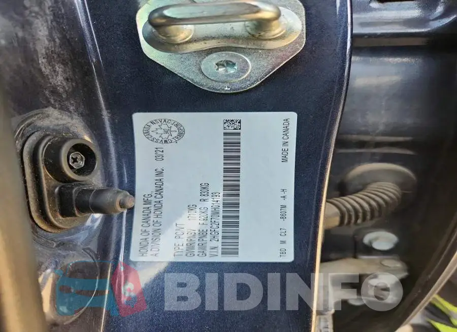 2HGFC2F70MH014193 Photo# 12