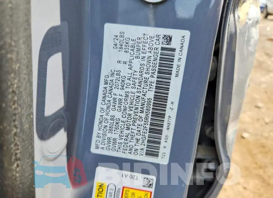 2HGFE2F55RH580995 Photo# 12