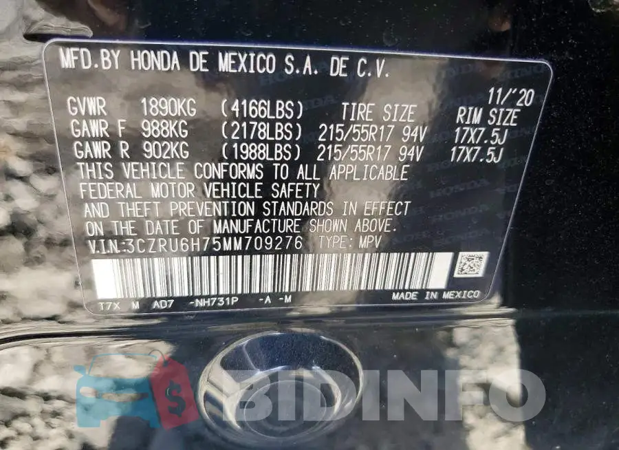 3CZRU6H75MM709276 Photo# 13