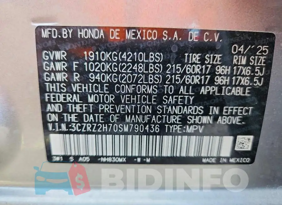 3CZRZ2H70SM790436 Photo# 13