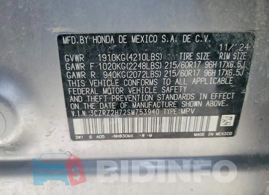 3CZRZ2H72SM753940 Photo# 13