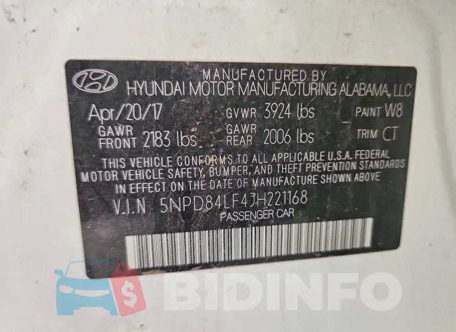 5NPD84LF4JH221168 Photo# 12