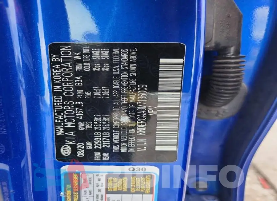 KNDERCAA3M7136009 Photo# 14