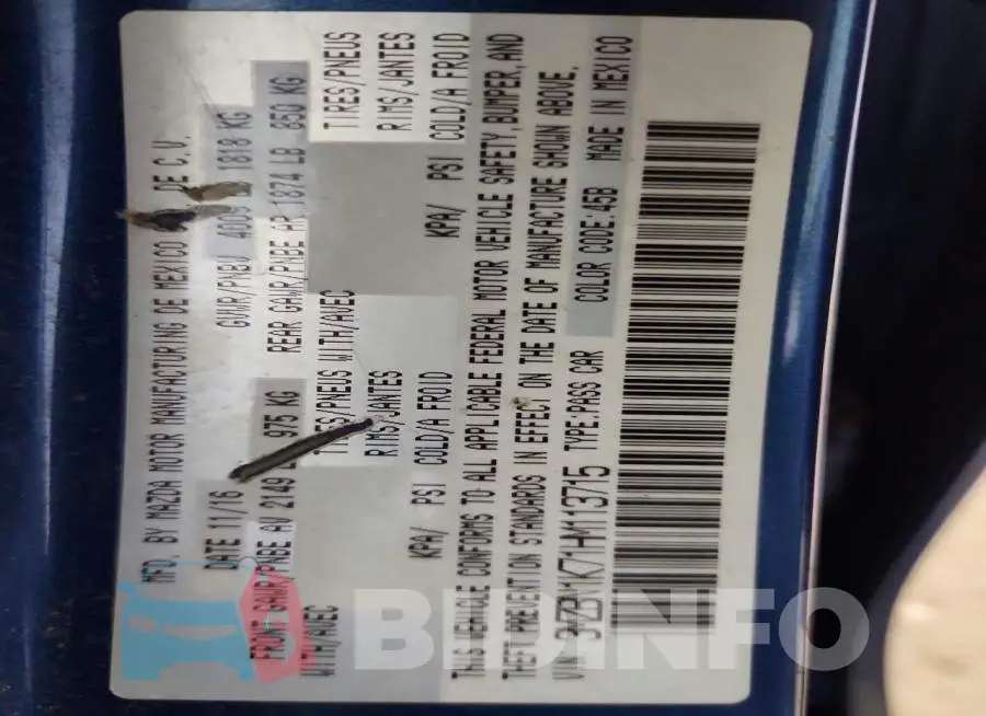 3MZBN1K71HM113715 Photo# 13
