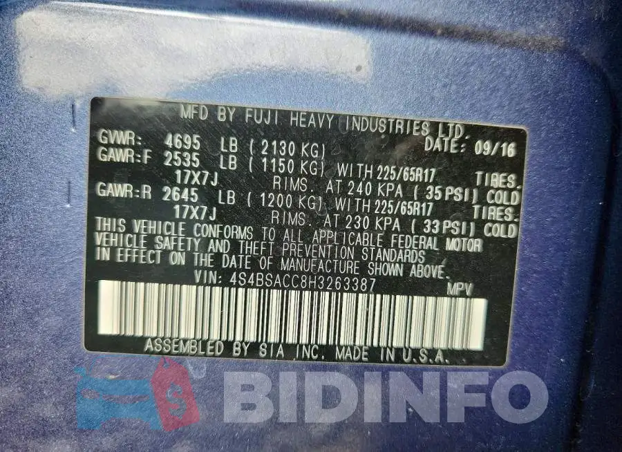 4S4BSACC8H3263387 Photo# 14
