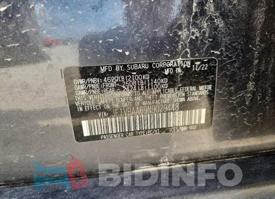 JF1VBAA69N9029448 Photo# 13