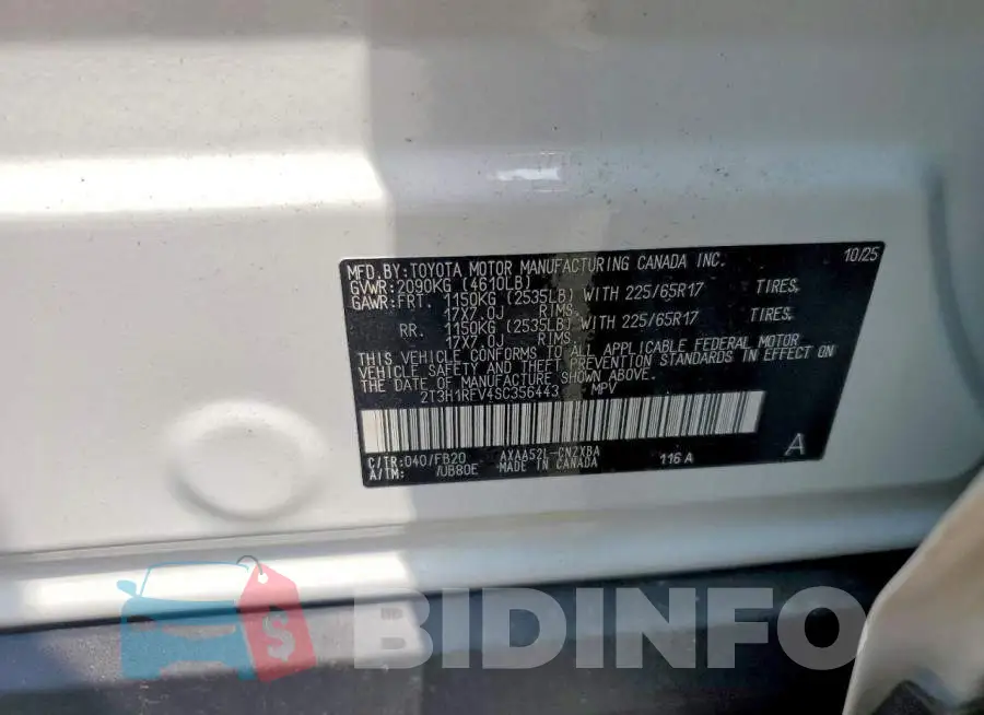 2T3H1RFV4SC356443 Photo# 14